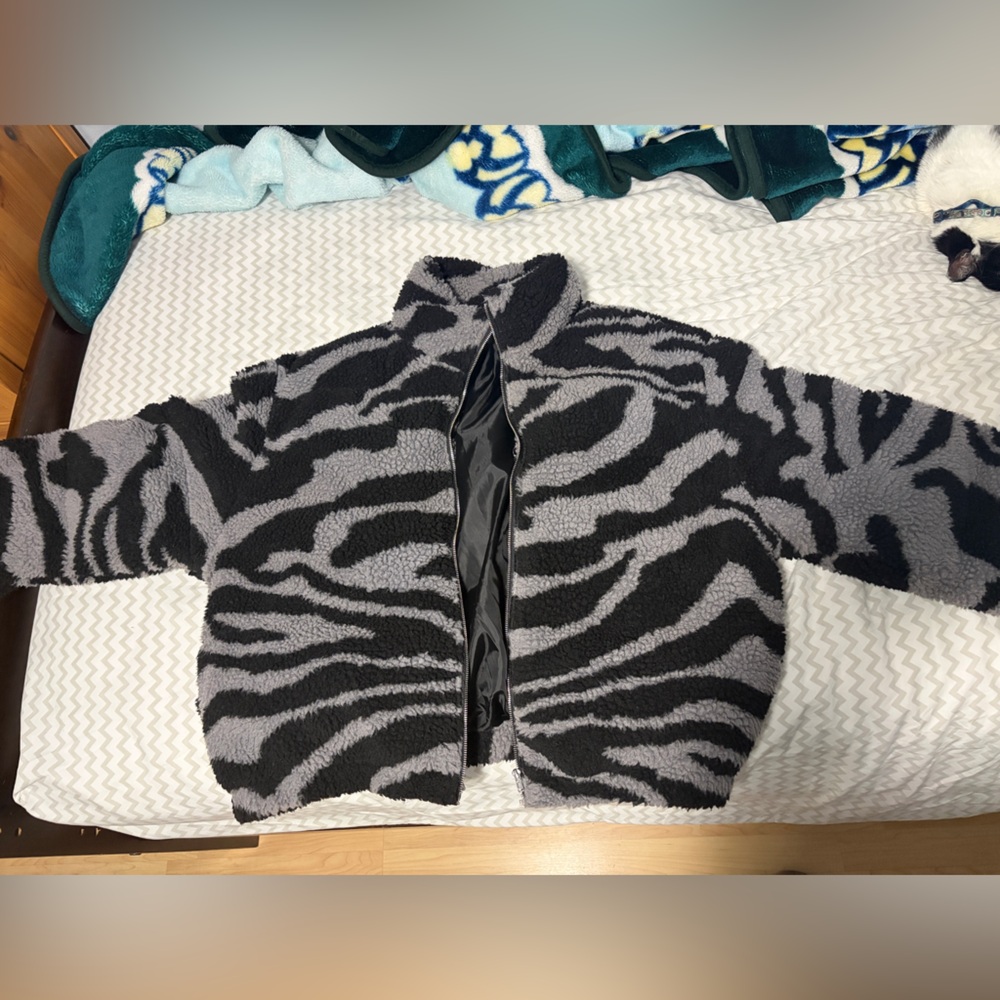 Zebra Print Fleece Jacket